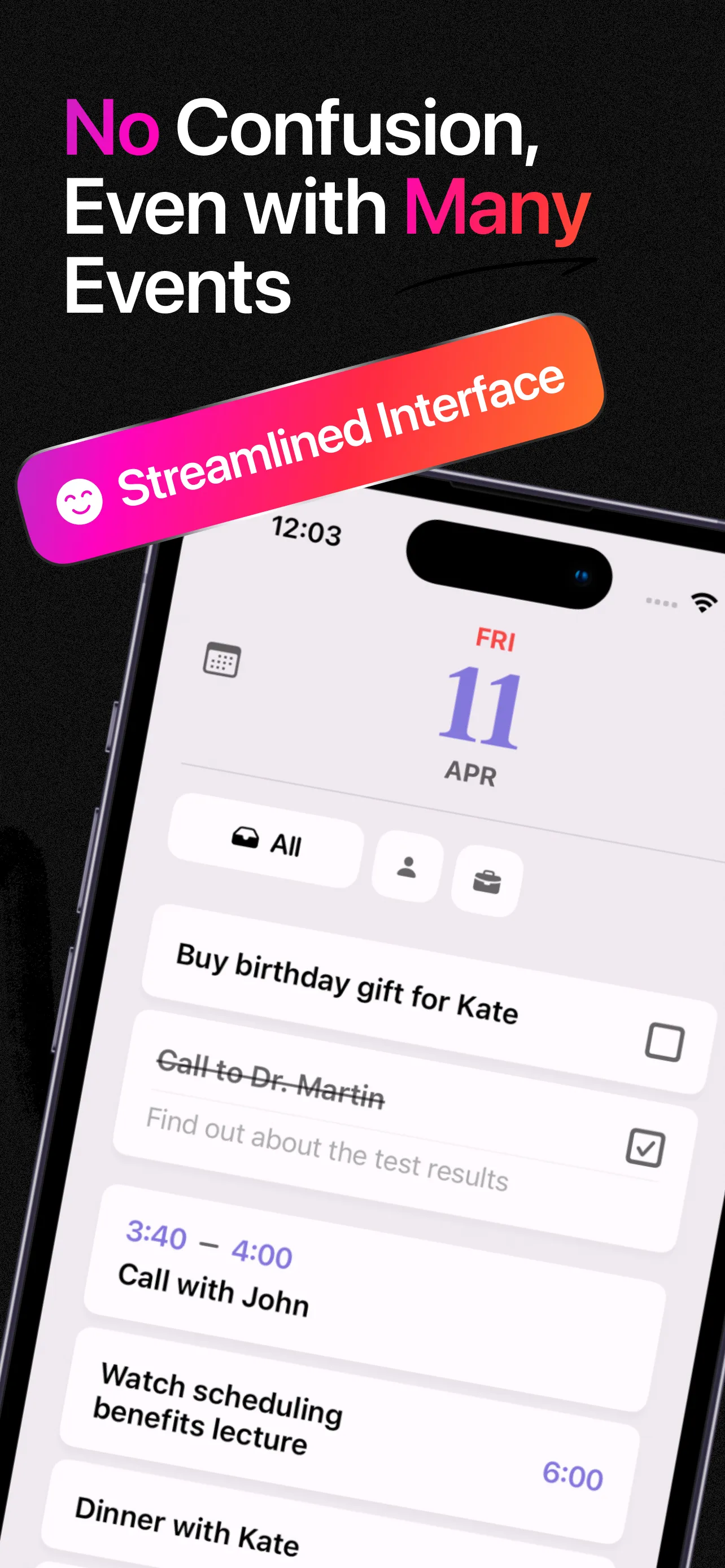 Task list with priorities