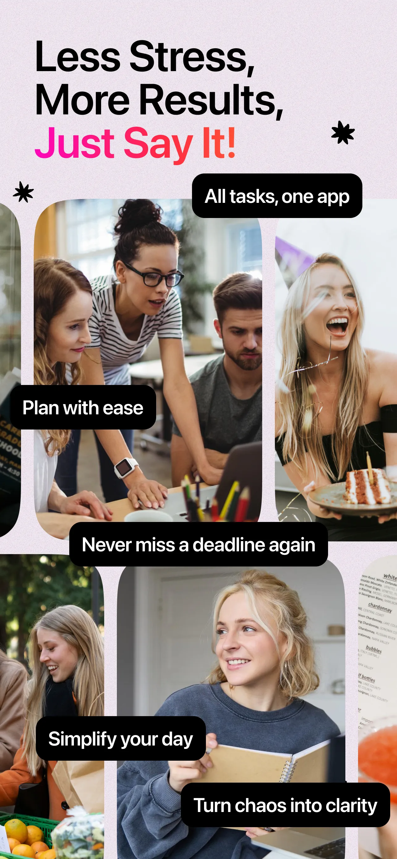 Settings for notifications and preferences